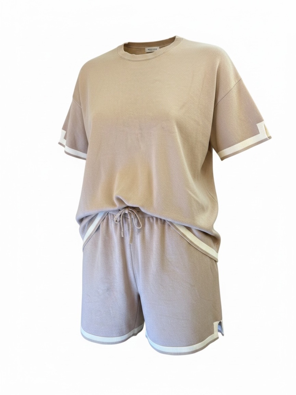 Ekouaer High Waist Knit Shorts & Tunic Set